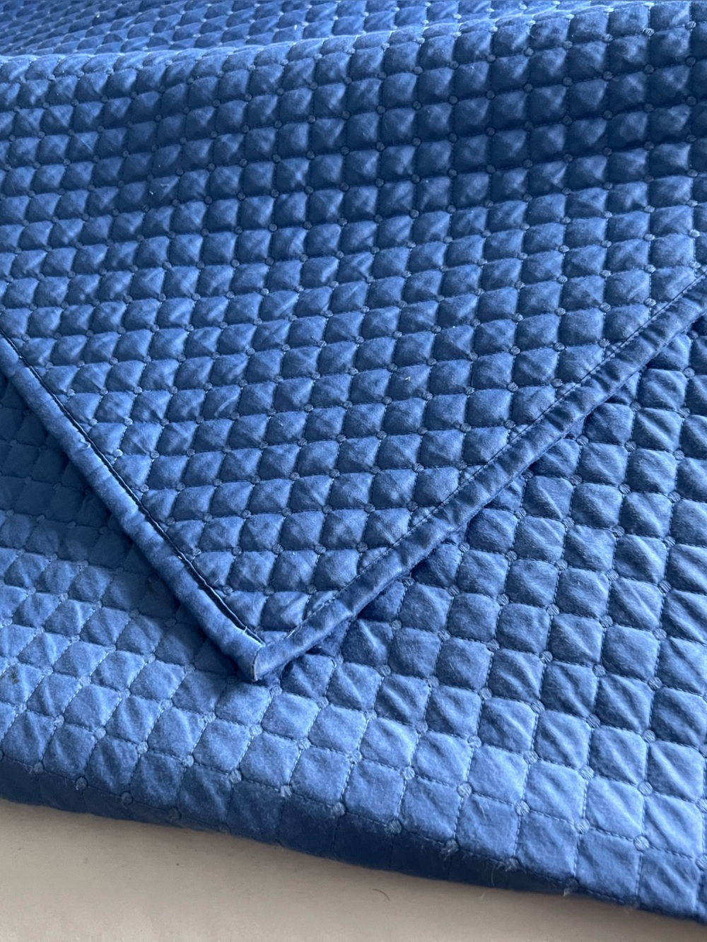 Charter Club Quilted Coverlet in Medium Blue quilt King size - Picture 6 of 8